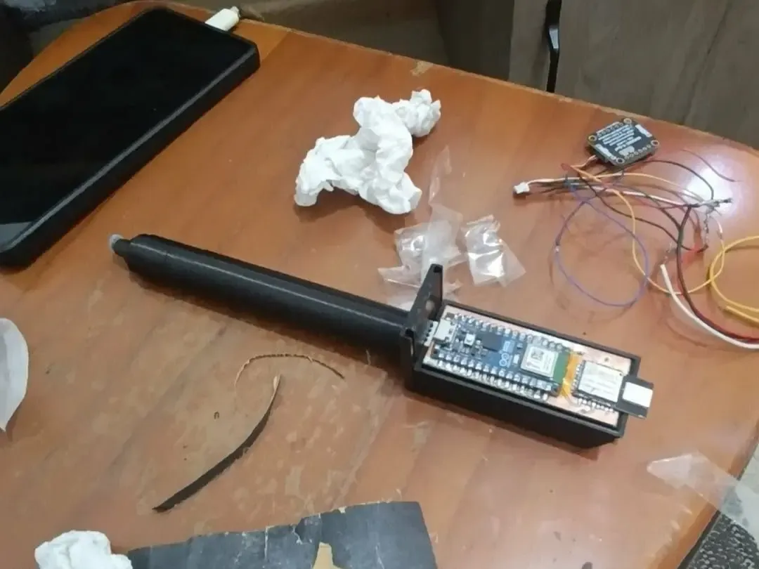 Testing prototype: an ESP32 Nano + BU03 UWB module, the core of the hardware of the Marker