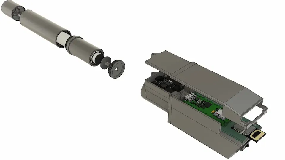 Final prototype design: showing how the hardware components can be freely configured and swapped inside.