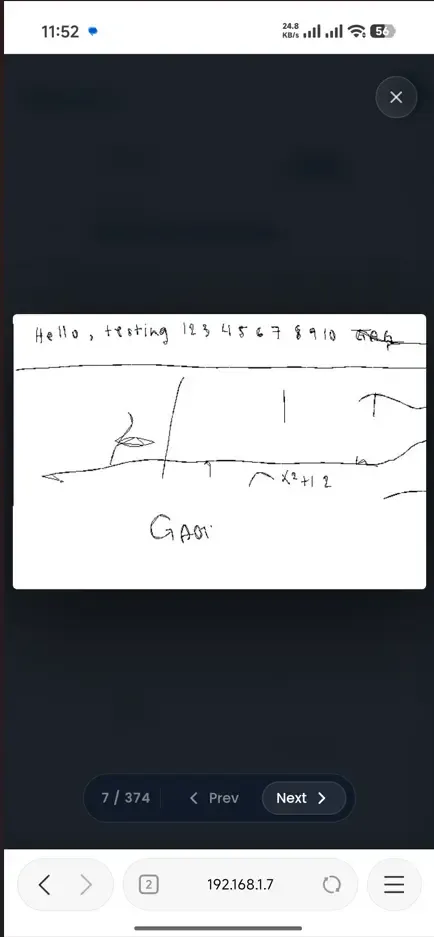 Session viewer (mobile): focus and zoom feature for selected specific note images in a session