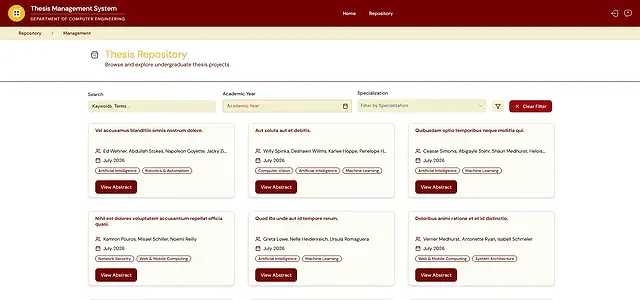 Guest View of the Public Thesis Repository
